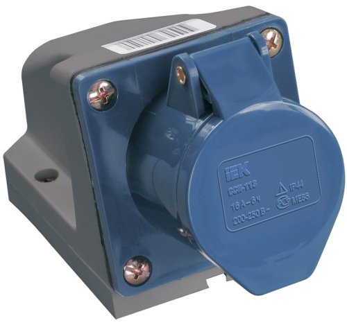 Розетка кабельная накладная IEK КНР ССИ-123 32А 2Р+PE 230В IР44 синий фото Розетка кабельная накладная IEK КНР ССИ-123 32А 2Р+PE 230В IР44 синий картинка